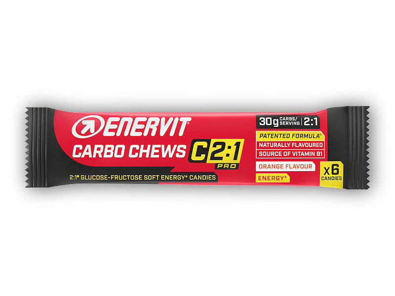 Enervit Carbo Chews C2:1 34g 6 želatinek Varianta: pomeranč + DÁREK ZDARMA