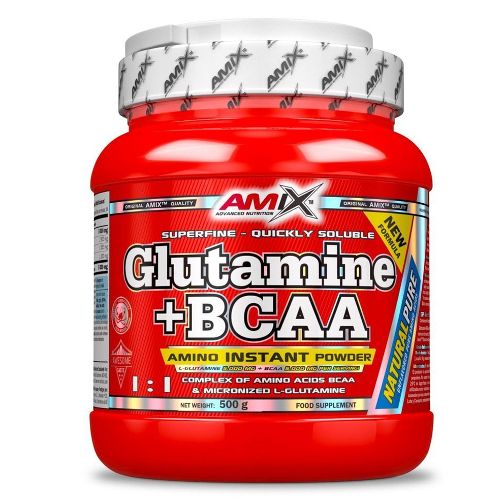 Amix L-Glutamine + BCAA 500g natural + šťavnatá tyčinka ZDARMA + DÁREK ZDARMA