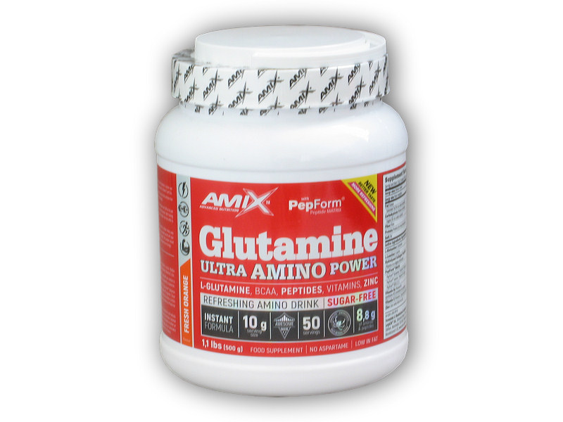 Amix Glutamine Ultra Amino Power 500g Varianta: melon + DÁREK ZDARMA