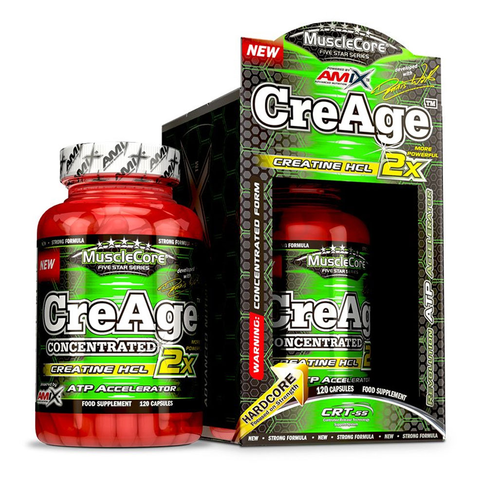 Amix MuscLe Core Five Star Series CreAge TM Creatine HCL 120 kapslí + DÁREK ZDARMA