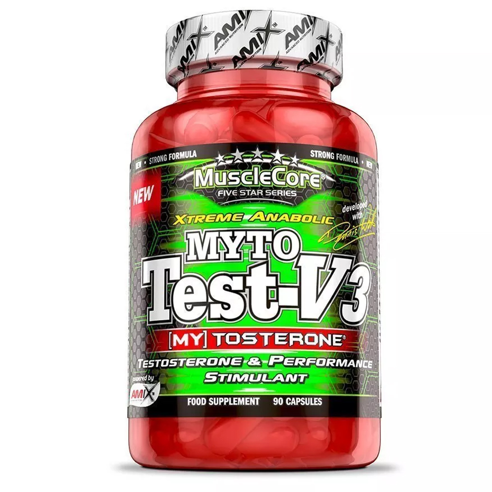 Amix MuscLe Core Five Star Series MytoTest-V3 90 kapslí + šťavnatá tyčinka ZDARMA + DÁREK ZDARMA