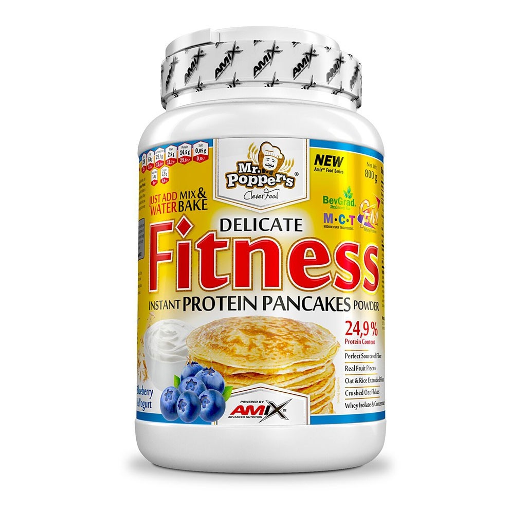 Amix Mr.Popper´s Fitness Protein Pancakes 800g Varianta: blueberry yogurt + DÁREK ZDARMA