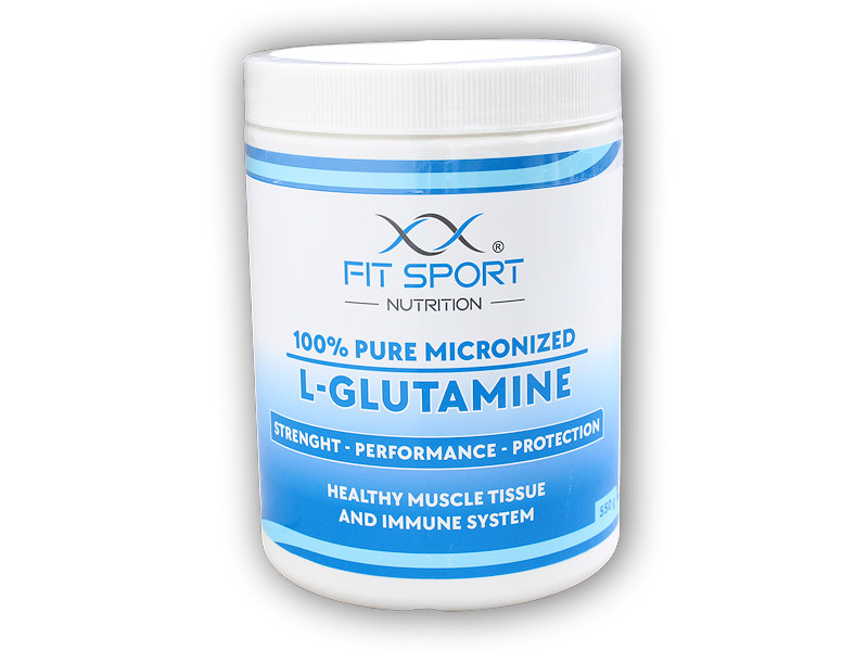 FitSport Nutrition 100% Pure Micronized L-Glutamine 550g + DÁREK ZDARMA