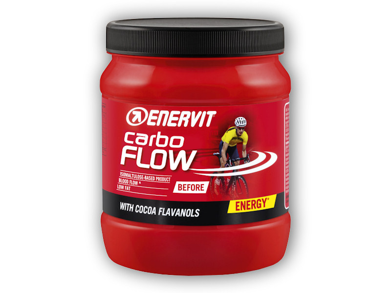 Enervit Enervit Carbo Flow Sport 400g + šťavnatá tyčinka ZDARMA Varianta: kakao + DÁREK ZDARMA