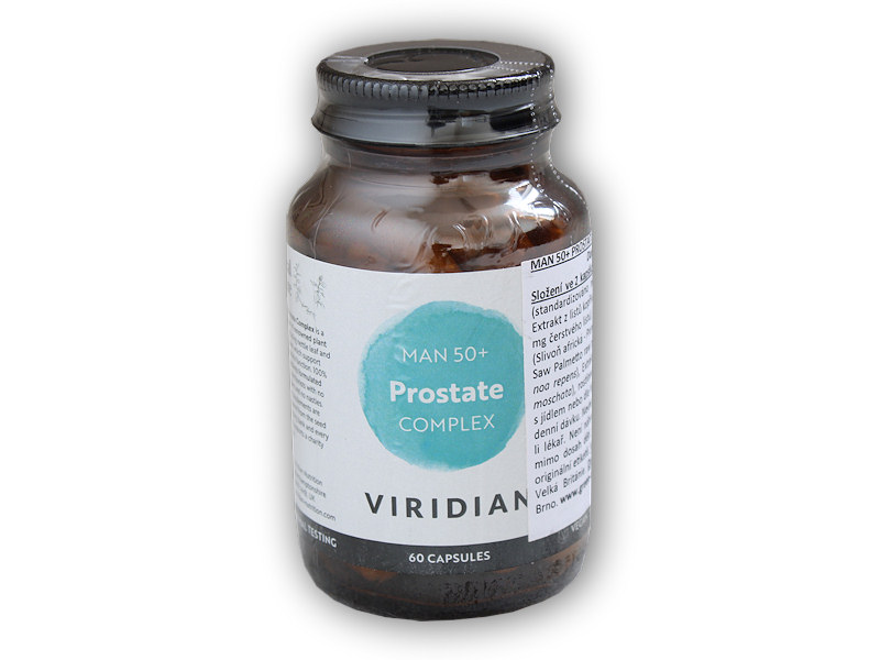 Viridian Man 50+ Prostate Complex 60 kapslí + šťavnatá tyčinka ZDARMA + DÁREK ZDARMA
