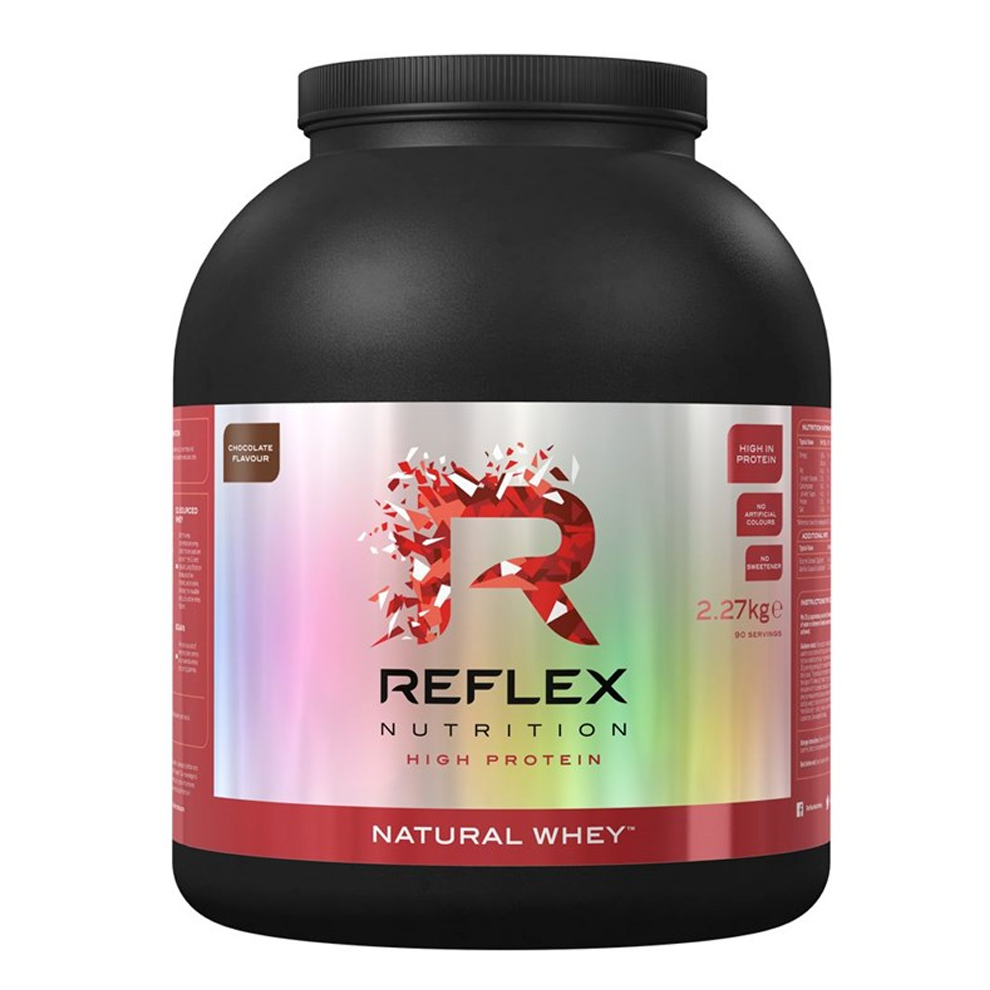 Reflex Nutrition Natural Whey 2270g + šťavnatá tyčinka ZDARMA Varianta: čokoláda + DÁREK ZDARMA