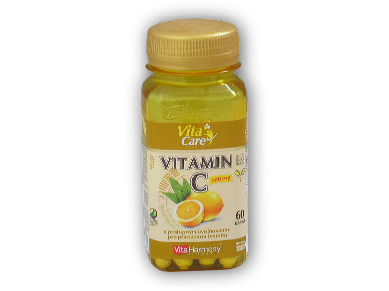 VitaHarmony Vitamin C 500mg s postupným uvolňováním 60 kapslí + DÁREK ZDARMA