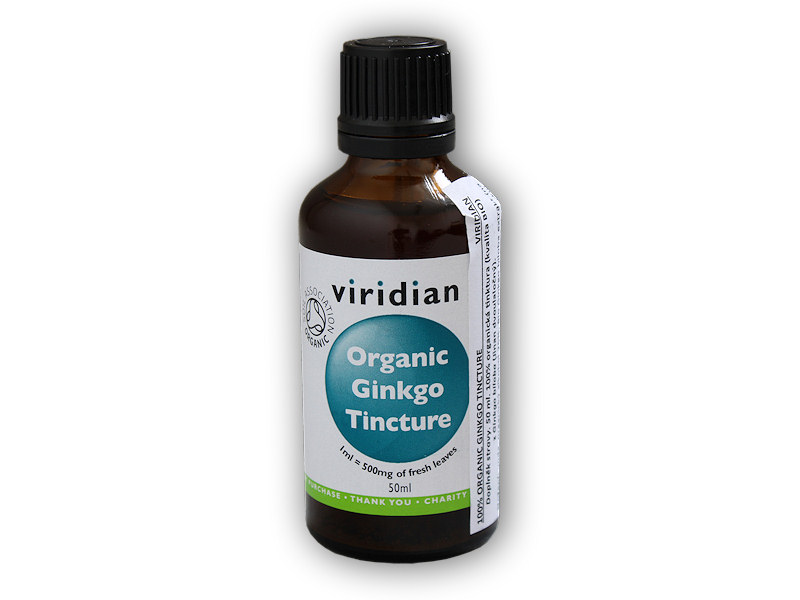 Viridian Organic Ginkgo Biloba Tincture 50ml + DÁREK ZDARMA