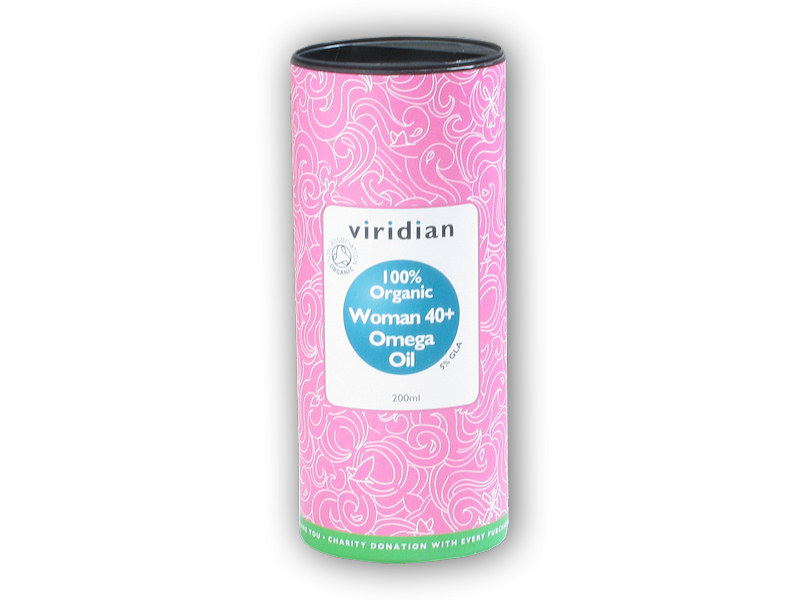 Viridian Organic Woman 40+ Omega Oil 200ml + šťavnatá tyčinka ZDARMA + DÁREK ZDARMA