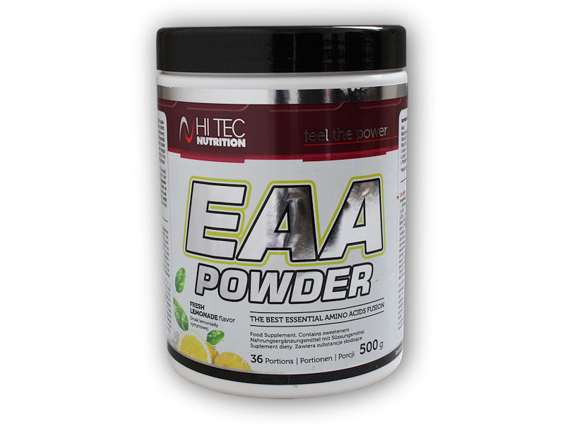 Hi Tec Nutrition EAA powder essential amino 500g + šťavnatá tyčinka ZDARMA Varianta: lesní ovoce + DÁREK ZDARMA