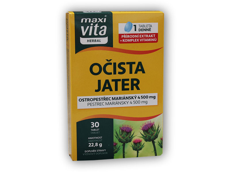 Maxivita Maxi Vita Herbal Očista jater 30 tablet + DÁREK ZDARMA