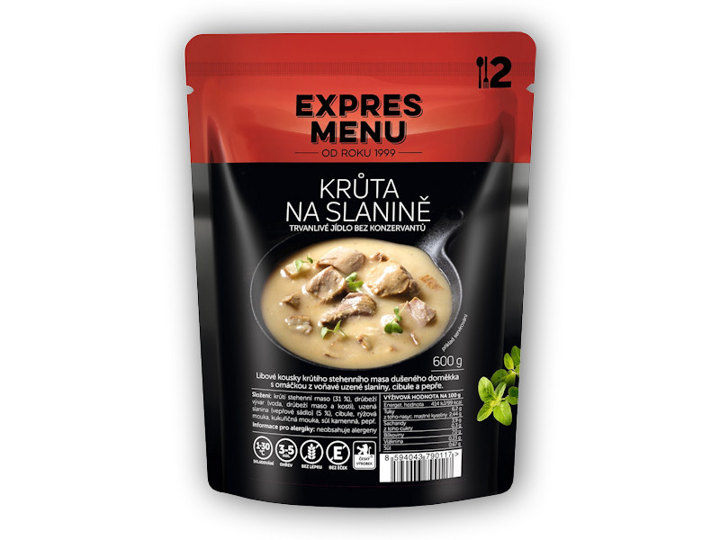 Expres Menu Krůta na slanině (Low Carb) 600g + DÁREK ZDARMA