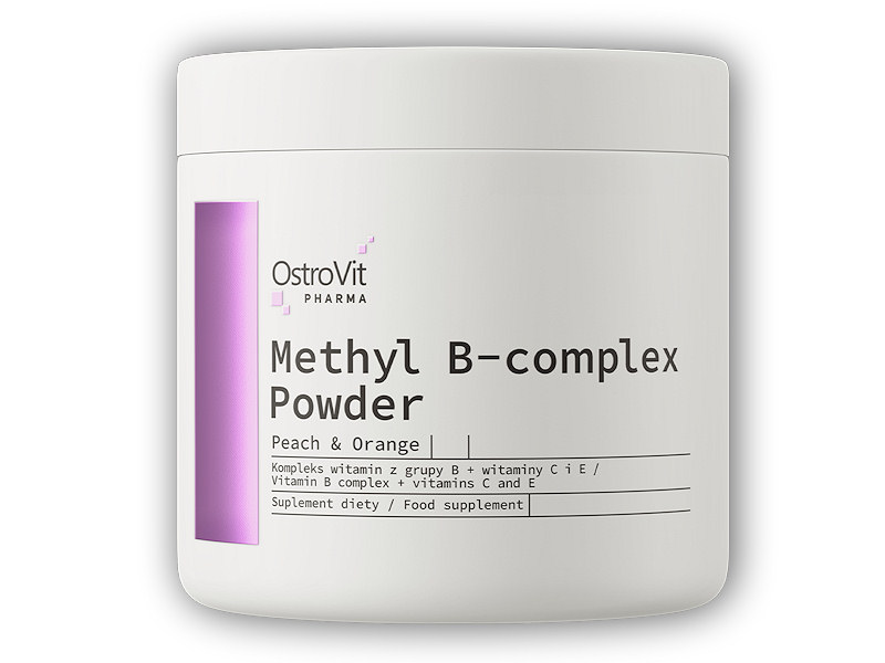 Ostrovit Pharma Methyl B-complex powder 180g broskev pomeranč + DÁREK ZDARMA