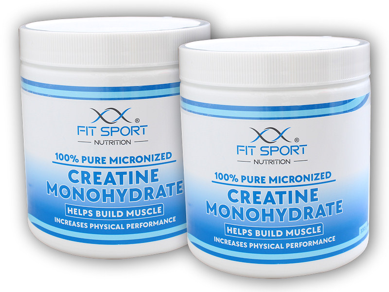 FitSport Nutrition 2x 100% Pure Micronized Creatine Monohydrate 330g + šťavnatá tyčinka ZDARMA + DÁREK ZDARMA