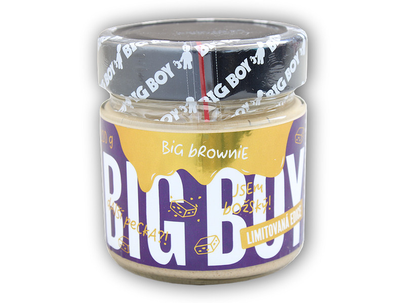 BigBoy Big Brownie lískový krém s kešu a bílou čokoládou 220g + DÁREK ZDARMA