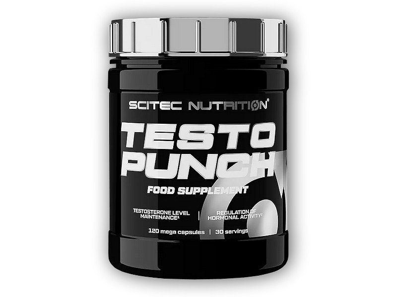 Scitec Nutrition Testo Punch 120 kapslí + šťavnatá tyčinka ZDARMA + DÁREK ZDARMA