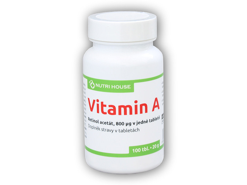 Nutri House Vitamín A 800mcg 100 tablet + DÁREK ZDARMA