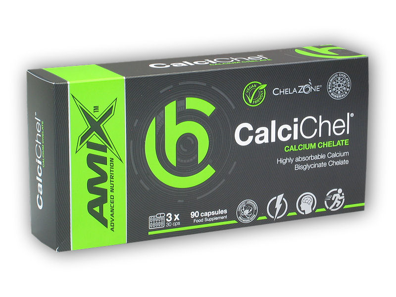 Amix ChelaZone CalciChel 90 Vcps - Calcium Chelate + DÁREK ZDARMA