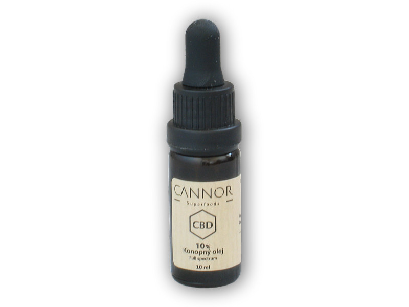 Cannor CBD konopný olej celospektrální 10% 10ml + šťavnatá tyčinka ZDARMA + DÁREK ZDARMA