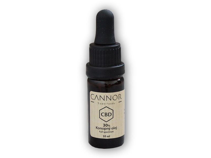 Cannor CBD konopný olej celospektrální 30% 10ml + šťavnatá tyčinka ZDARMA + DÁREK ZDARMA