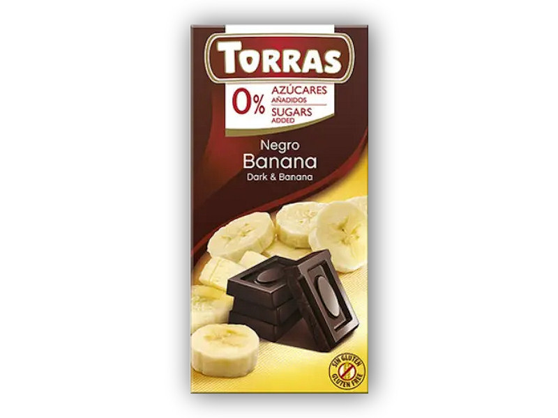 Torras Hořká čokoláda s banánem 75g + DÁREK ZDARMA