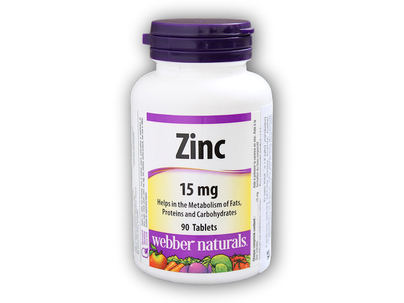 Webber Naturals Zinc 15 mg 90 tablet + DÁREK ZDARMA
