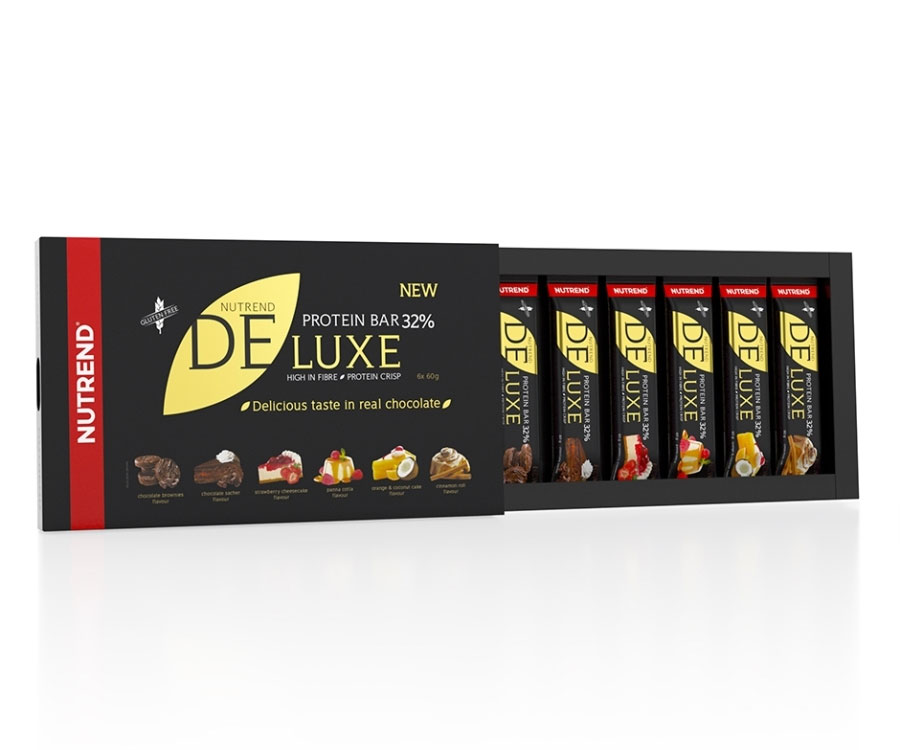 Nutrend New Deluxe Protein Bar 32% 60g Varianta: jahodový cheesecake + DÁREK ZDARMA