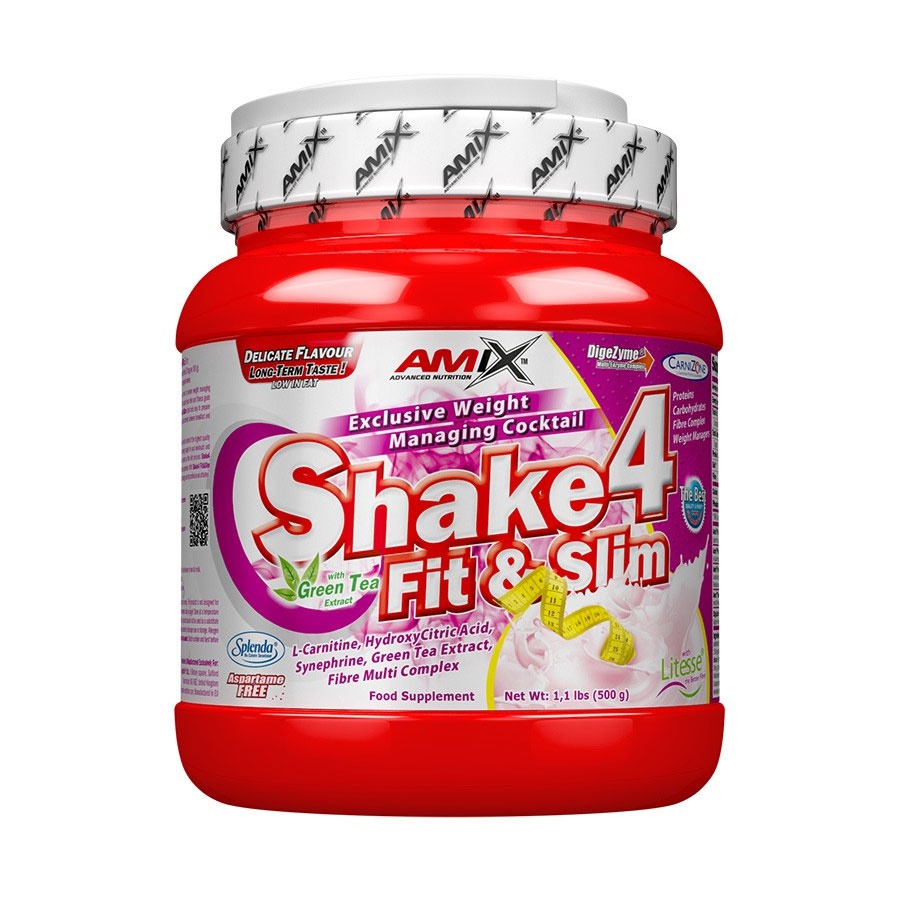 Amix Shake 4 Fit & Slim 500g Varianta: strawberry + DÁREK ZDARMA