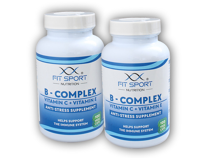 FitSport Nutrition 2x B-Complex + Vitamin C + Vitamin E 100 vege caps + DÁREK ZDARMA