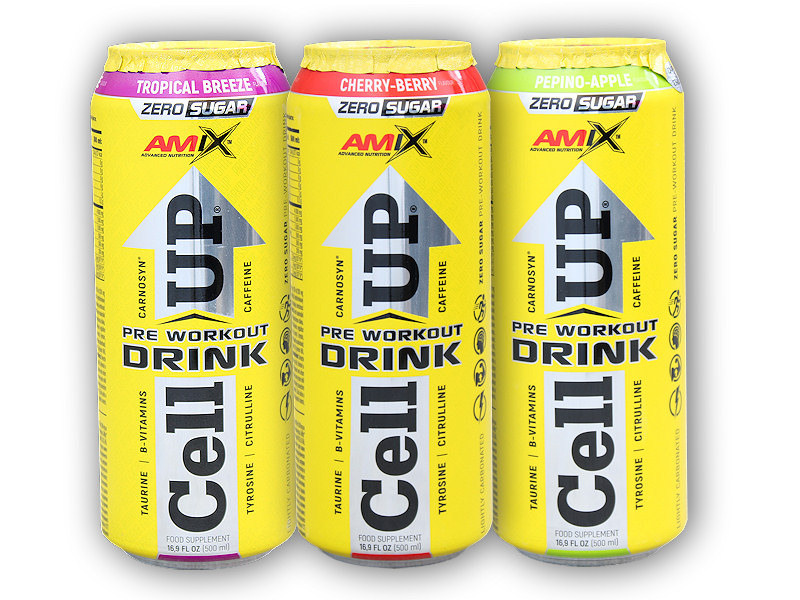 Amix Pro Series CellUP PreWorkout Drink 500ml Varianta: tropical breeze + DÁREK ZDARMA