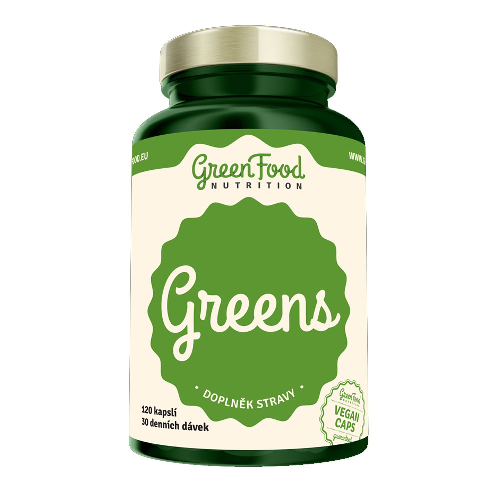 GreenFood Nutrition Greens 120 vegan kapslí + DÁREK ZDARMA