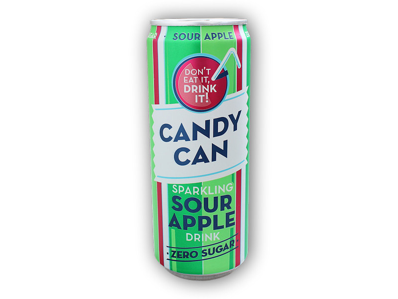 Candy Can Candy Can Sour Apple bez cukru 330ml + DÁREK ZDARMA