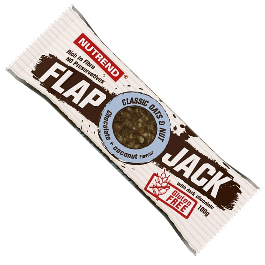 Nutrend FlapJack bezlepkové 100g Varianta: čokoláda + banán s hořkou čokoládou + DÁREK ZDARMA