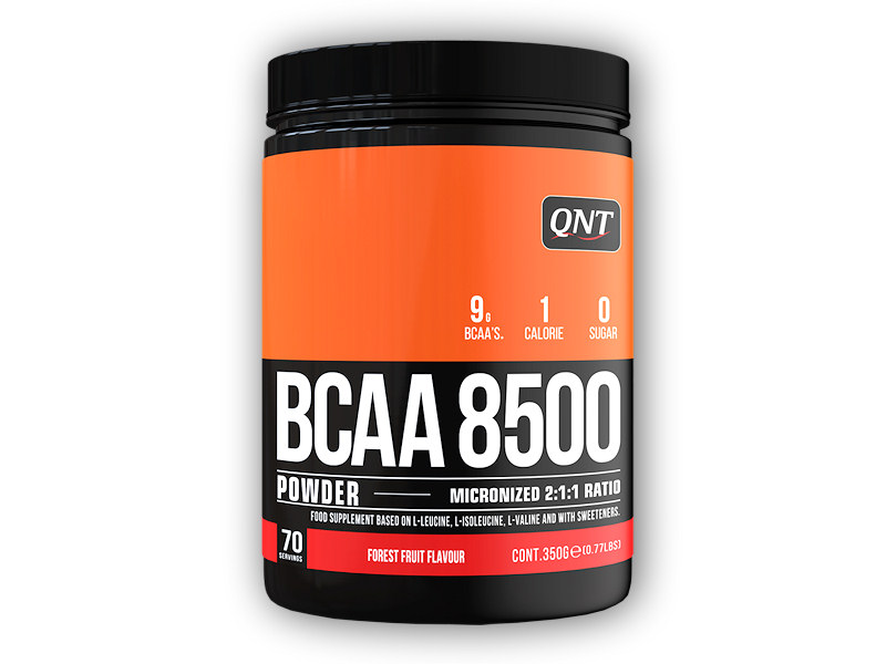 QNT QNT BCAA 8500 Instant Powder 350g + šťavnatá tyčinka ZDARMA Varianta: pomeranč + DÁREK ZDARMA