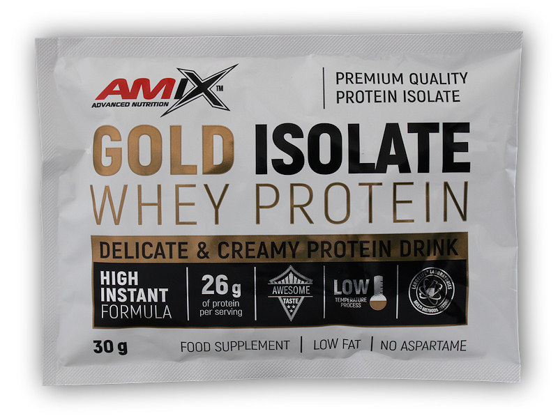 Amix Gold Whey Protein Isolate akce 30g Varianta: natural vanilla + DÁREK ZDARMA