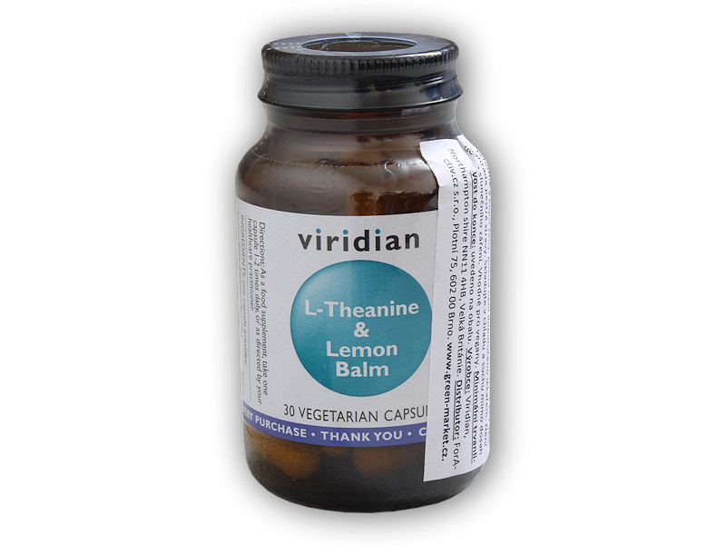 Viridian L-Theanine & Lemon Balm 30 kapslí + DÁREK ZDARMA