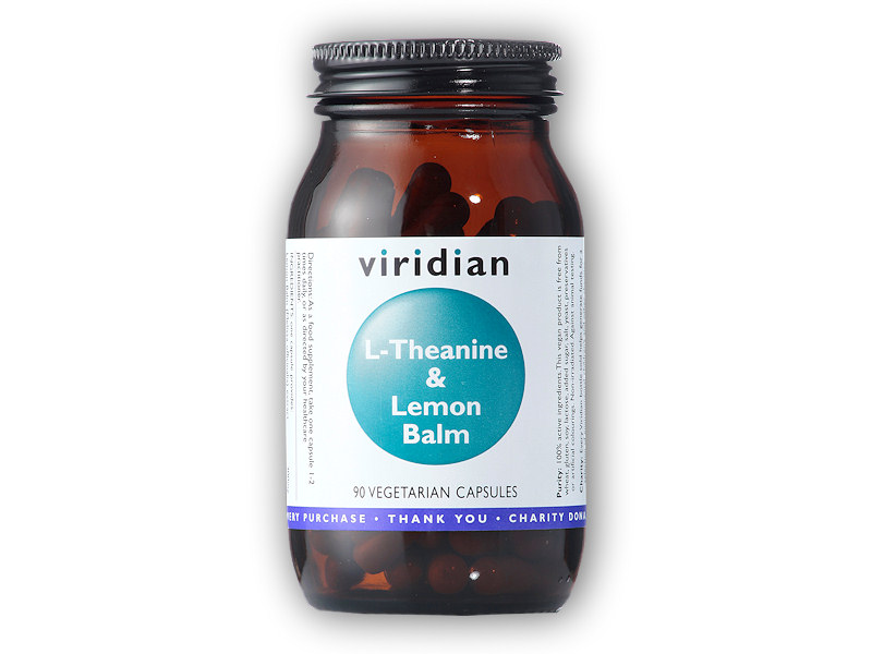 Viridian L-Theanine + Lemon Balm 90 kapslí + šťavnatá tyčinka ZDARMA + DÁREK ZDARMA