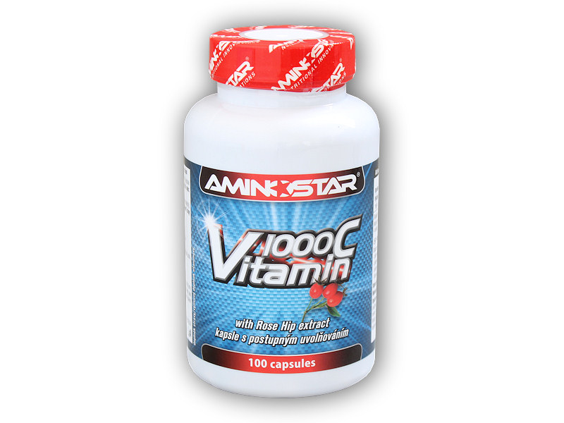 Aminostar Vitamin C 1000 s extraktem šípku 100 kapslí + DÁREK ZDARMA