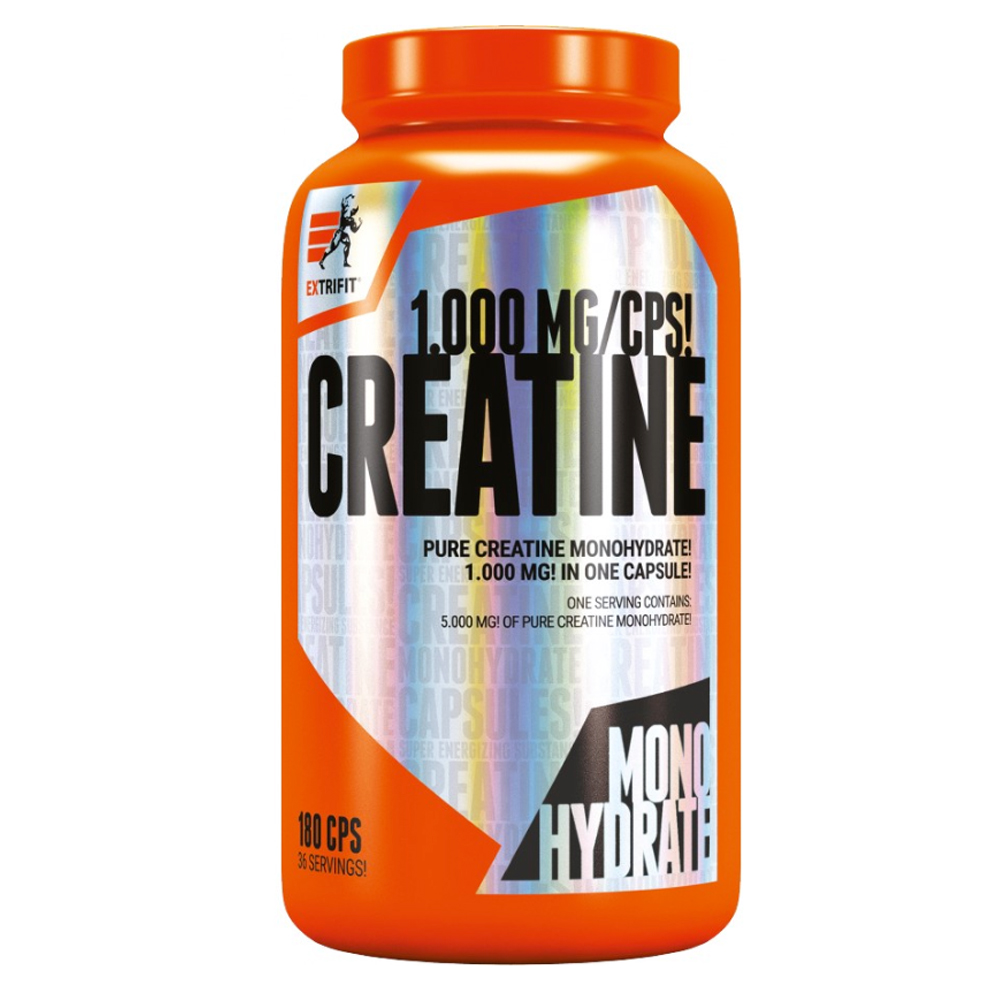 Extrifit Creatine Monohydrate 1000mg 180 kapslí + šťavnatá tyčinka ZDARMA + DÁREK ZDARMA