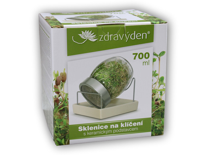 Zdravý den Sklenice na klíčení 700ml + DÁREK ZDARMA