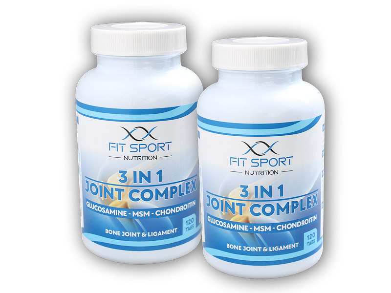 FitSport Nutrition 2x 3 in 1 Joint Complex 120 tablet + šťavnatá tyčinka ZDARMA + DÁREK ZDARMA