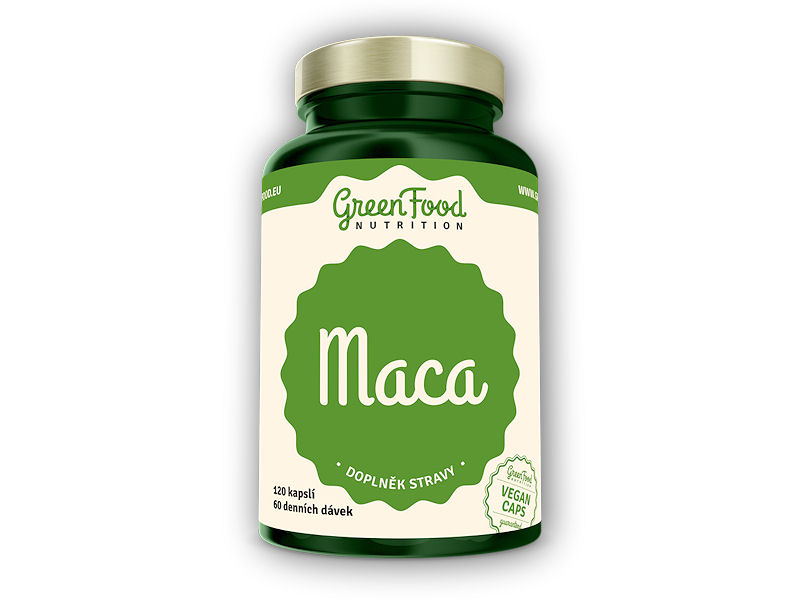 GreenFood Nutrition Maca 120 vegan kapslí + DÁREK ZDARMA