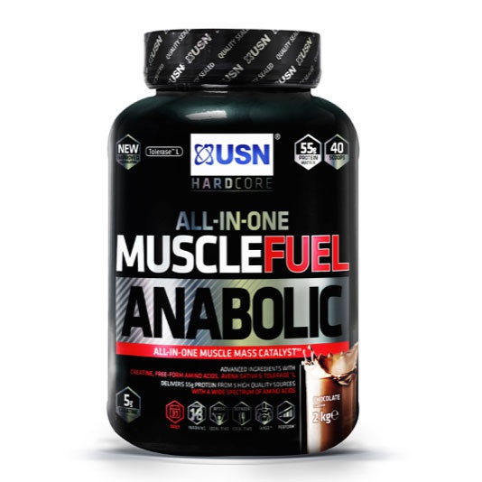 USN Muscle Fuel Anabolic 2000g + šťavnatá tyčinka ZDARMA Varianta: jahoda + DÁREK ZDARMA