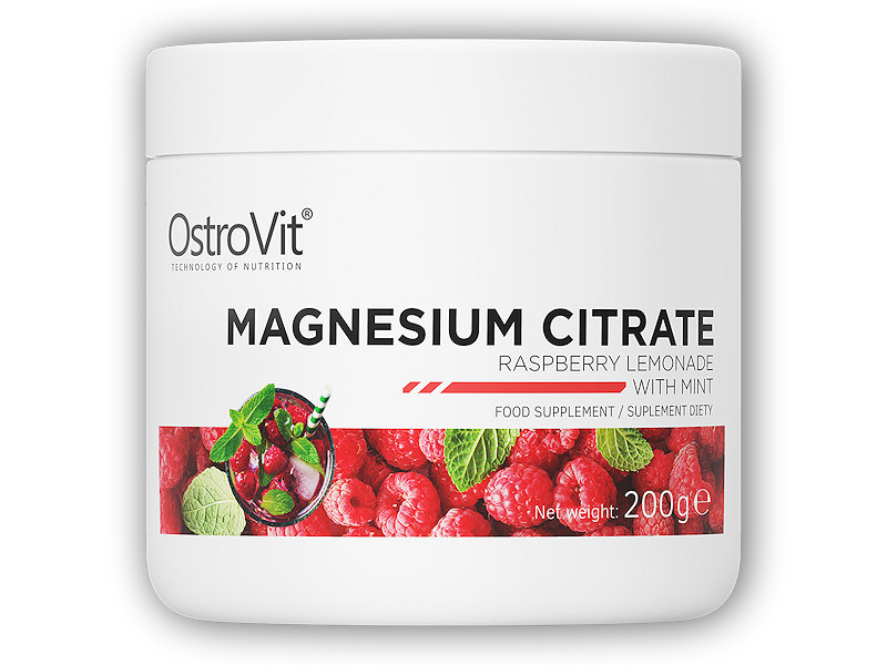 Ostrovit Magnesium citrate 200g Varianta: malinová limonáda s mátou + DÁREK ZDARMA