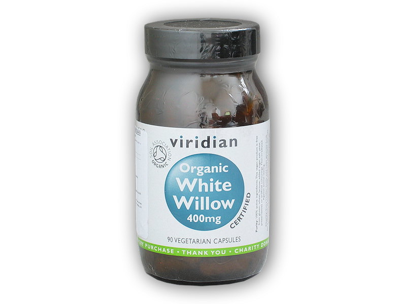 Viridian White Willow Bark 400mg Organic - BIO 90 kapslí + DÁREK ZDARMA