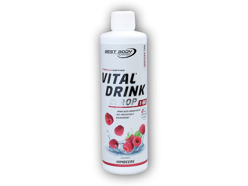 Best Body Nutrition Vital drink Zerop 500ml Varianta: malina + DÁREK ZDARMA