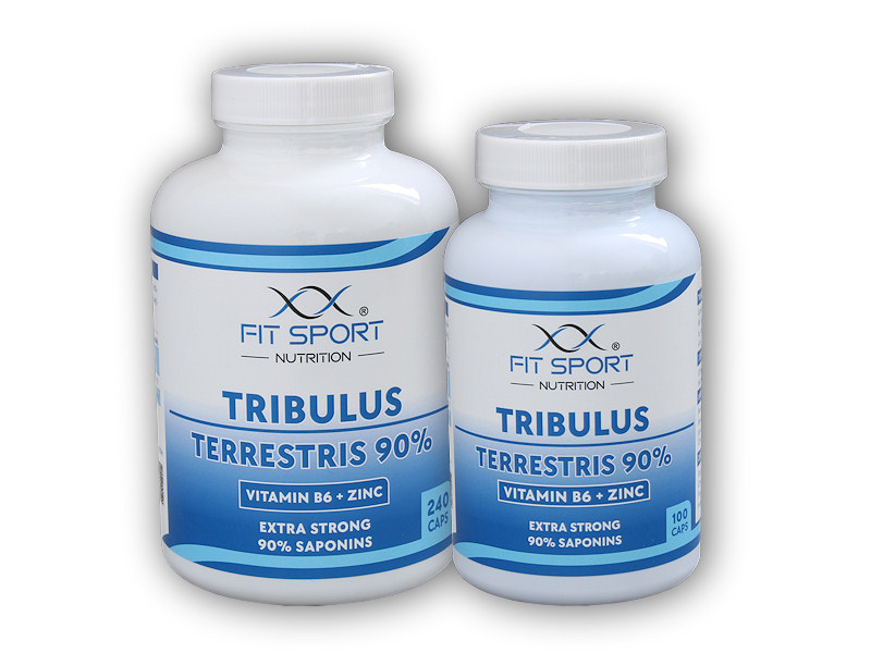 FitSport Nutrition Tribulus Terrestris 90% + Vitamin B6 + Zinc 240 caps + 100 caps + šťavnatá tyčinka ZDARMA + DÁREK ZDARMA