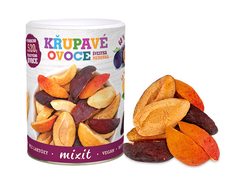 Mixit Křupavé ovoce - švestka Meruňka 65g + DÁREK ZDARMA