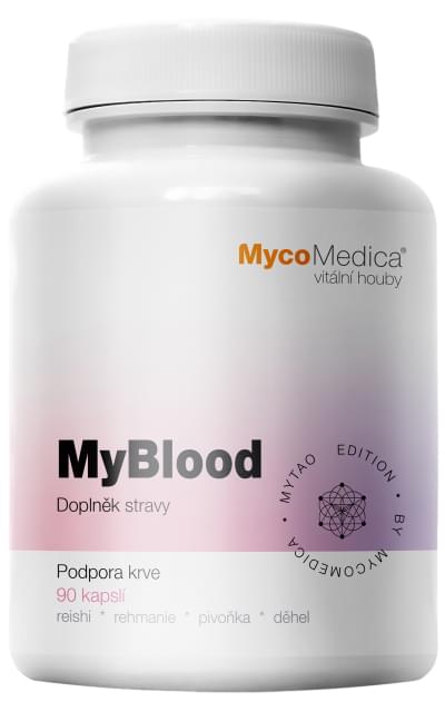 MycoMedica MyBlood 90 kapslí + šťavnatá tyčinka ZDARMA + DÁREK ZDARMA