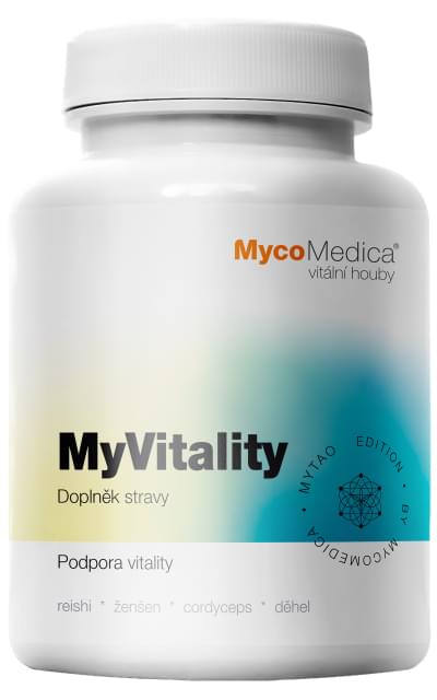MycoMedica MyVitality 90 kapslí + šťavnatá tyčinka ZDARMA + DÁREK ZDARMA